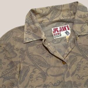 Vintage , Jean Paul Gaultier
Mesh floral vine stretch button up